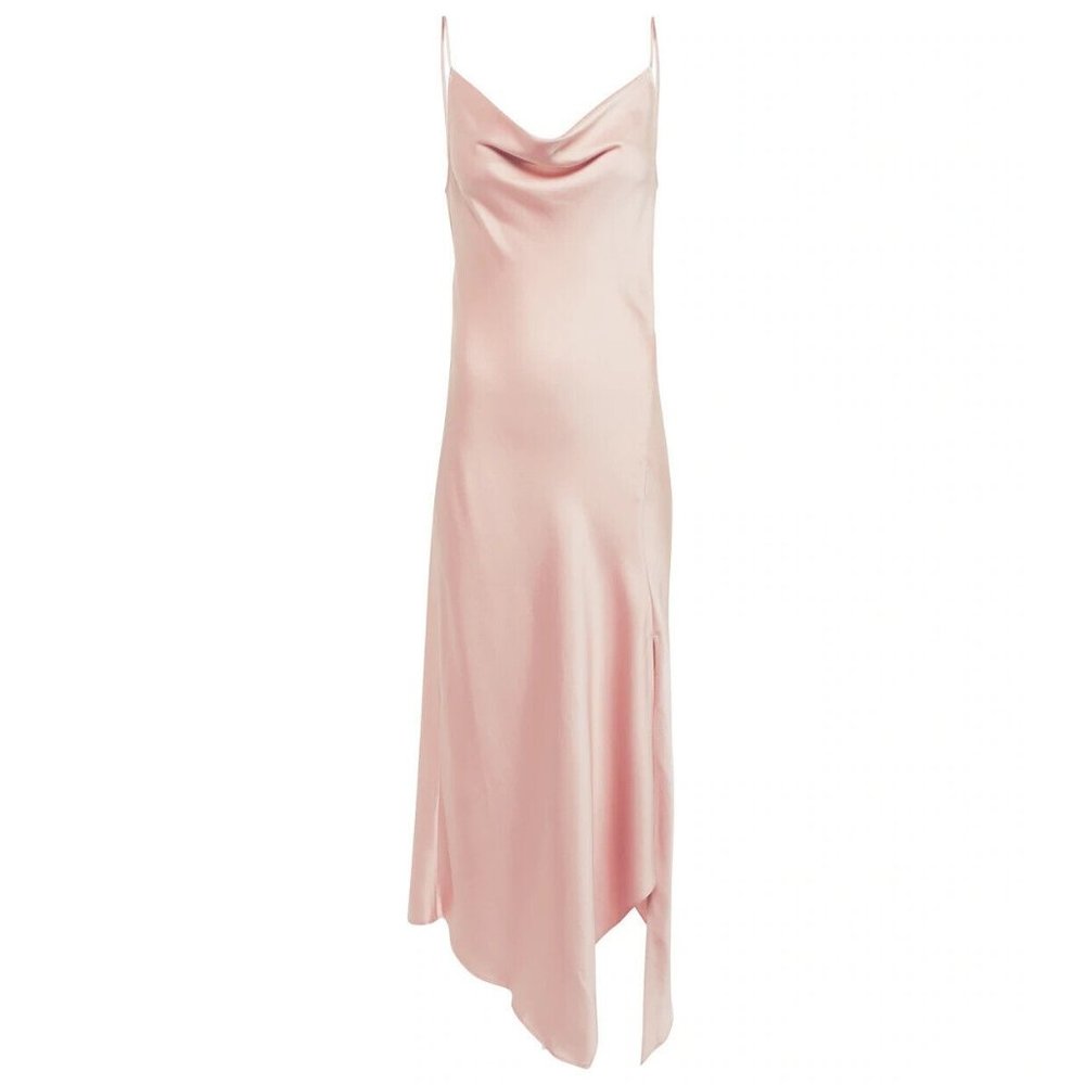 Jonathan SIMKHAI Nellie Slip Satin Midi Dress in Rose Quartz Size US 2 - Picture 9 of 12